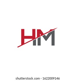HM letter logo design vector template