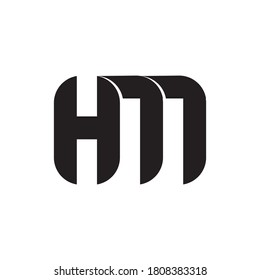 vector de diseño de logotipo de letra HM