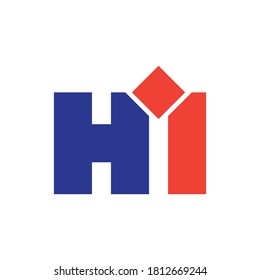 vector de diseño de logotipo de letra HM