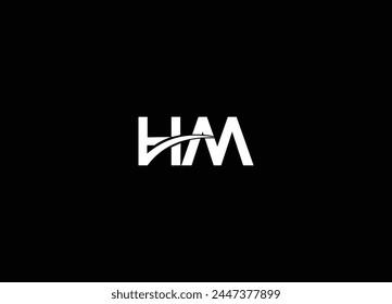 HM  Letter  logo initials logo design and  modern logo
