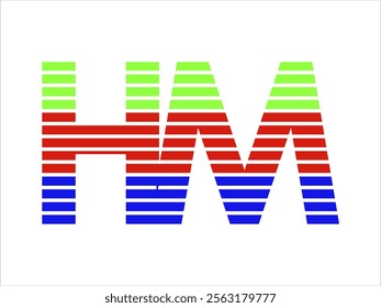 HM letter logo vector suitable for labels and product names