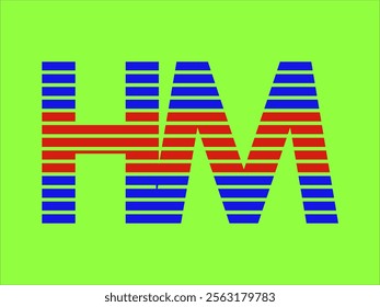 HM letter logo vector suitable for labels and product names