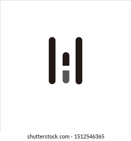 HM LETTER LOGO VECTOR, FOR WHITE BLACK BRAND NAME