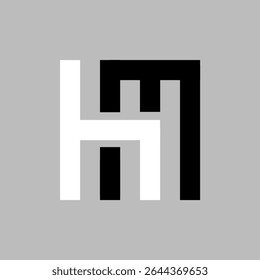 LETRA HM QUADRADA VETORIAL LOGOTIPO