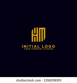 HM letters Initial icons / Monogram.- Vector inspirational logo design - Vector