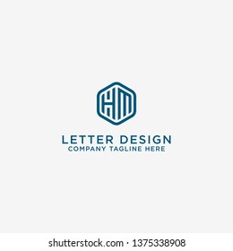 HM letters Initial icons / Monogram.- Vector inspiration logo design - Vector