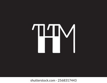 HM Logo Design Template Vector Graphic Branding Element.
