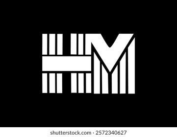 HM Logo Design Template Vector Graphic Branding Element.
