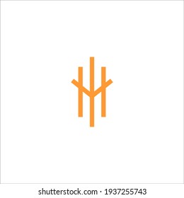 HM logo design vector sign 
