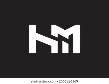 HM logo desing and monogram logo
