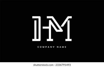 HM, MH Abstract Letters Logo Monogram