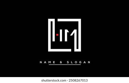 HM, MH Abstrakte Buchstaben Logo-Monogramm
