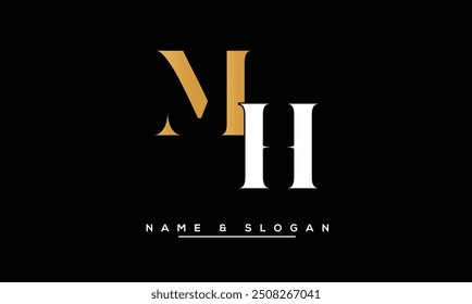 HM, MH Abstract Letters Logo Monogram