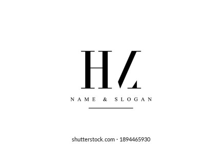HM MH abstract vector logo monogram template