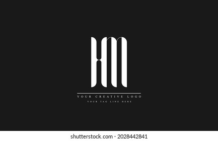 HM MH abstract vector logo monogram template