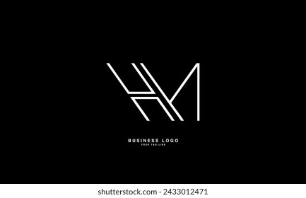 HM, MH, H, M, Abstract Letters Logo Monogram
