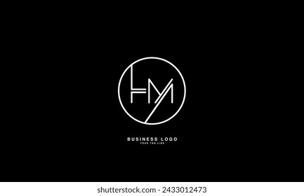 HM, MH, H, M, Abstract Letters Logo Monogram
