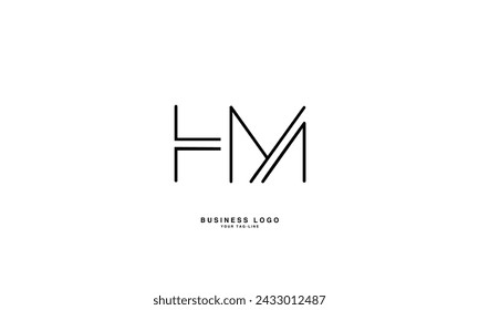 HM, MH, H, M, Abstract Letters Logo Monogram