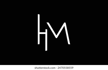 HM MH Vector de diseño de logotipo de la empresa inicial editable