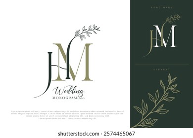 HM MH Initial Wedding Logo Monogram