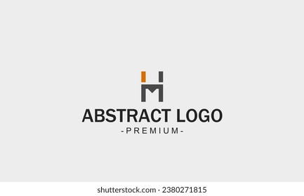 Diseño del logotipo de letras HM o MH. Vector