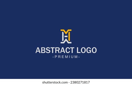 HM or MH letter logo design. Vector