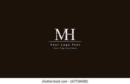 Logo für HM oder MH-Buchstaben. Einzigartiges attraktives, kreatives, modernes anfängliches HM MH H M Anfangsbuchstabensymbol