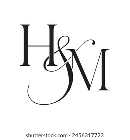 HM Monogram Initial Letters Logo