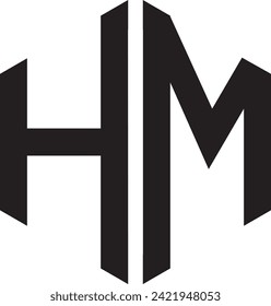 logotipo del polígono HM, icono, símbolo, archivo vector, 