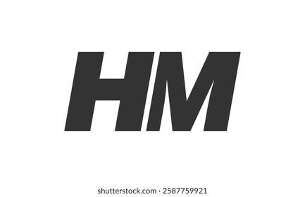 HM Techno Editable Font Logo For Corporate Branding. Bold, Futuristic Design With Unique Typographic Ideas. Minimal Custom Type And Dynamic Letter Variations For Promotion, Printing, And Book Titles