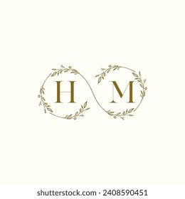 HM wedding infinity in elegant monogram with high quality professional design that will print well