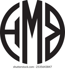 HMB Circle logo design, icon, symbol, vector file 