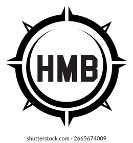 Diseño de letra HMB. Diseño del logotipo de la tecnología de la letra de HMB en un fondo blanco. Diseño de logo HMB Monogram para un emprendedor y negocio.