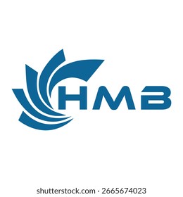 Diseño de letra HMB. Diseño del logotipo de la tecnología de la letra de HMB en un fondo blanco. Diseño de logo HMB Monogram para un emprendedor y negocio.