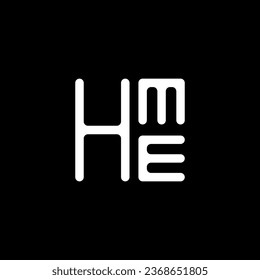 Diseño vectorial del logotipo de la letra HME, logotipo HME simple y moderno. Diseño de alfabetos de lujo HME  