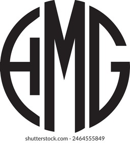HMG Círculo logo diseño, icono, símbolo, archivo de Vector