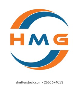 HMG diseño de la letra. Diseño del logotipo de la tecnología de la letra de HMG en un fondo blanco. Diseño de logo HMG Monogram para un emprendedor y negocio.