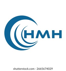 HMH letter design. HMH letter technology logo design on a white background. HMH Monogram logo design for an entrepreneur and business.