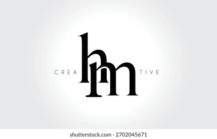 HMhm Elegant Serif Monogram Logo - Luxuriöses typografisches Kleinbuchstaben-Zeichen für modernes Branding