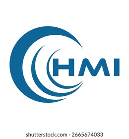 HMI letter design. HMI letter technology logo design on a white background. HMI Monogram logo design for an entrepreneur and business.