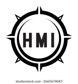 HMI letter design. HMI letter technology logo design on a white background. HMI Monogram logo design for an entrepreneur and business.