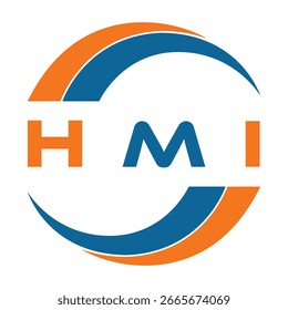 HMI letter design. HMI letter technology logo design on a white background. HMI Monogram logo design for an entrepreneur and business.