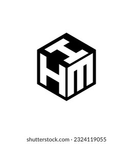 HMI letter logo design in illustration. Vector logo, calligraphy designs for logo, Poster, Invitation, etc.
