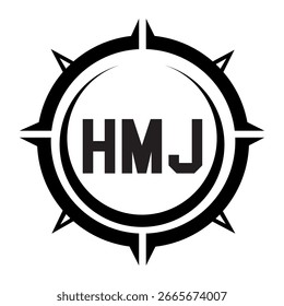 HMJ letter design. HMJ letter technology logo design on a white background. HMJ Monogram logo design for an entrepreneur and business.