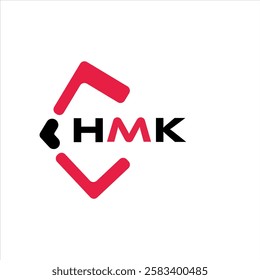 HMK creative minimalist letter logo. HMK unique vector initials alphabet letter logo design
