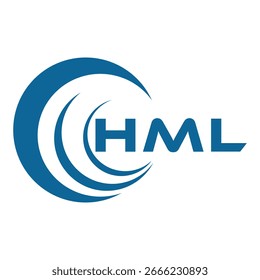 HML letter design. HML letter technology logo design on a white background. HML Monogram logo design for an entrepreneur and business.