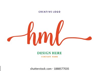 HML lettering logo is simple, easy to understand and authoritative