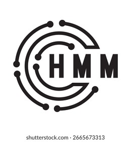 HMM diseño de la letra. Diseño del logotipo de la tecnología de la letra de HMM en un fondo blanco. Diseño de logo HMM Monogram para un emprendedor y negocio.