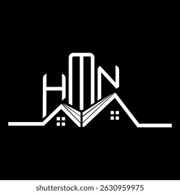 HMN Real State logo design, HMN logotipo simples e moderno. HMN design de alfabeto luxuoso  