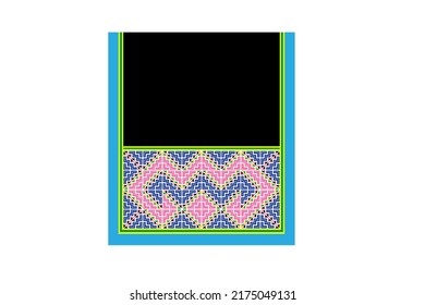 Hmong beautiful clothes handmade pattern background.